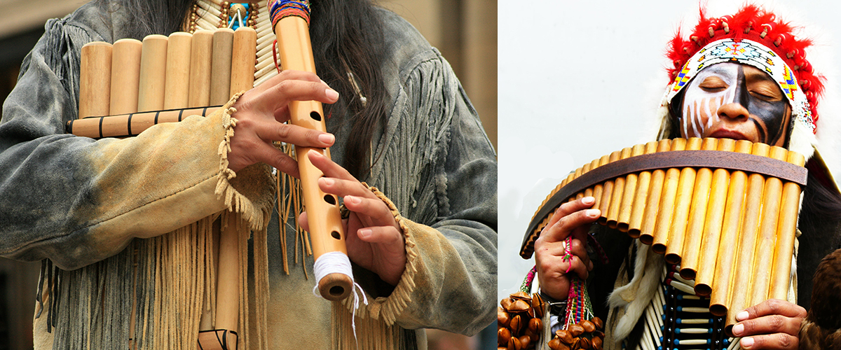 Pre-Hispanische muziek, panfluitmuziek dansen en drums